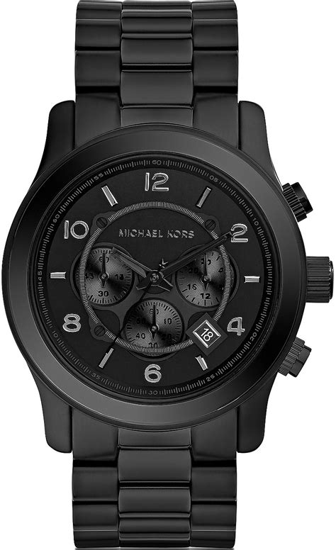 michael kors diamond watch black|Michael Kors matte black watch.